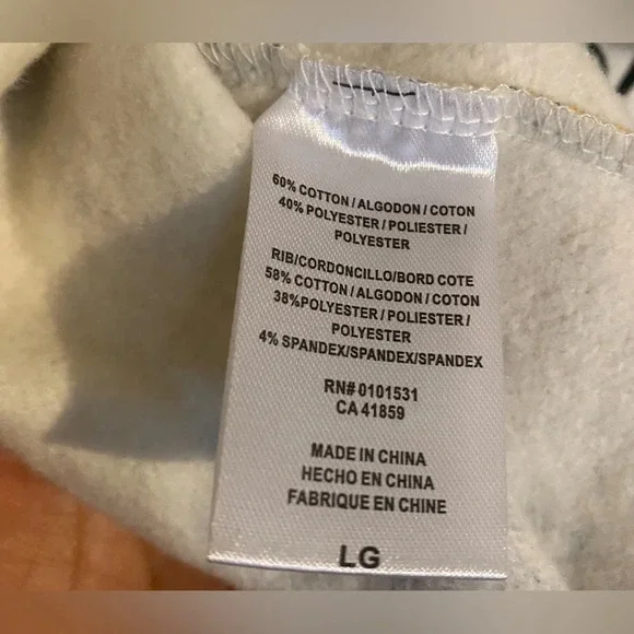 Disney Mickey Mouse Cropped Hoodie Sweater White L - Picture 2 of 4